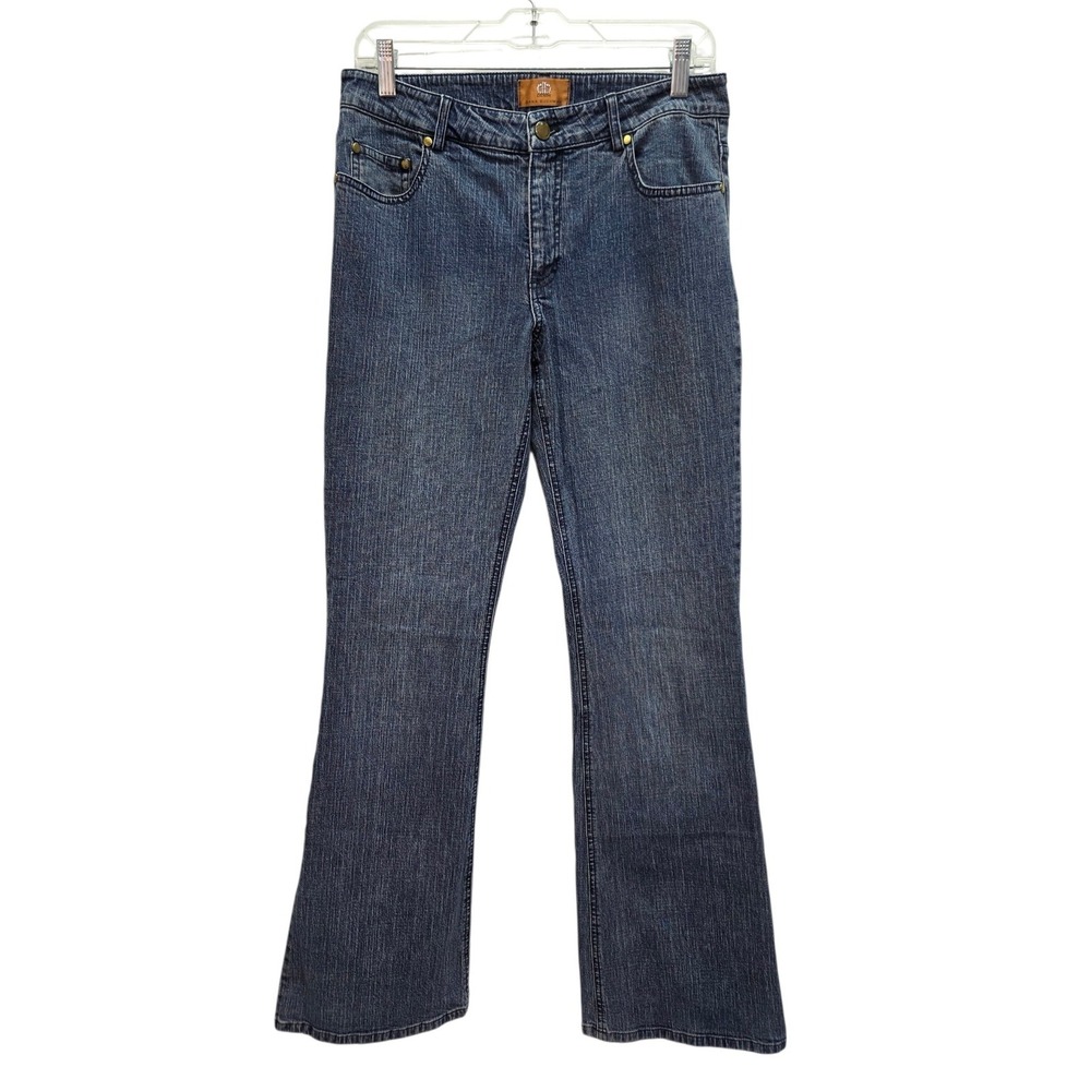 Dana Buchman Denim Jeans Womens 4/(27 Actual 30)Blue Flare Bootcut Stretch Y2K
